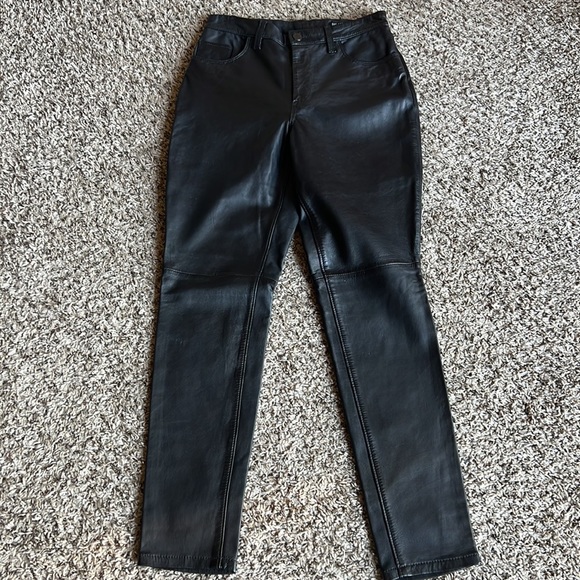 BLANK NYC Stretch Sheep Leather Skinny MOTO Pants Size 26 Black MSRP$398 - Picture 11 of 14